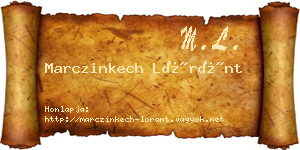 Marczinkech Lóránt névjegykártya